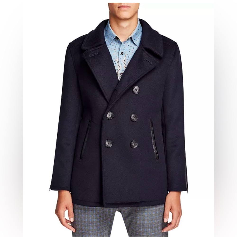 NWOT! Brooklyn Brigade Barrow Peacoat in Navy Blue- size Large Polar Bear lining